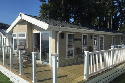 'The Shed', A luxury lodge with a view, Sandhills Holiday Park Mudeford