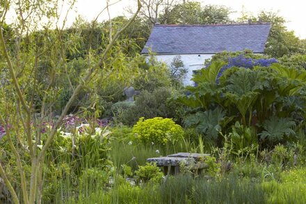 One Room Cottage 1 mile from the sea set In Dyffryn Fernant Garden