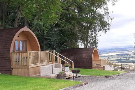 Luxury Glamping Pods on a secluded quiet site.