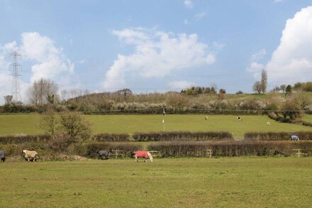 HONEYSUCKLE HUT, MYRTLE FARM, romantic, with hot tub in Warmley