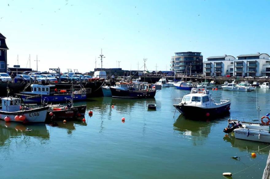 Historical Jurassic Coastline and small fishing harbour