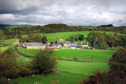 Wheat Cottage - 5* Cyfie Farm, with private covered hot tub