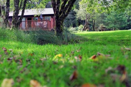 Elevated Loch View Cabin with WiFi, Electric Hot Tub and Mountain Views