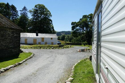 COSY CARAVAN FOR RENT on non working farm near  BALA , NORTH WALES