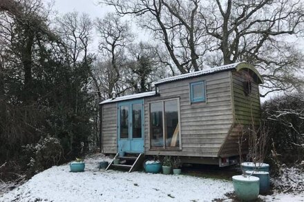 Secluded Shepherds Hut, with a view and hot tub