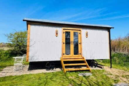 Warm, cosy Shepherds Hut near coastal path!