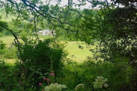 Tranquil mill in secluded valley near the sea