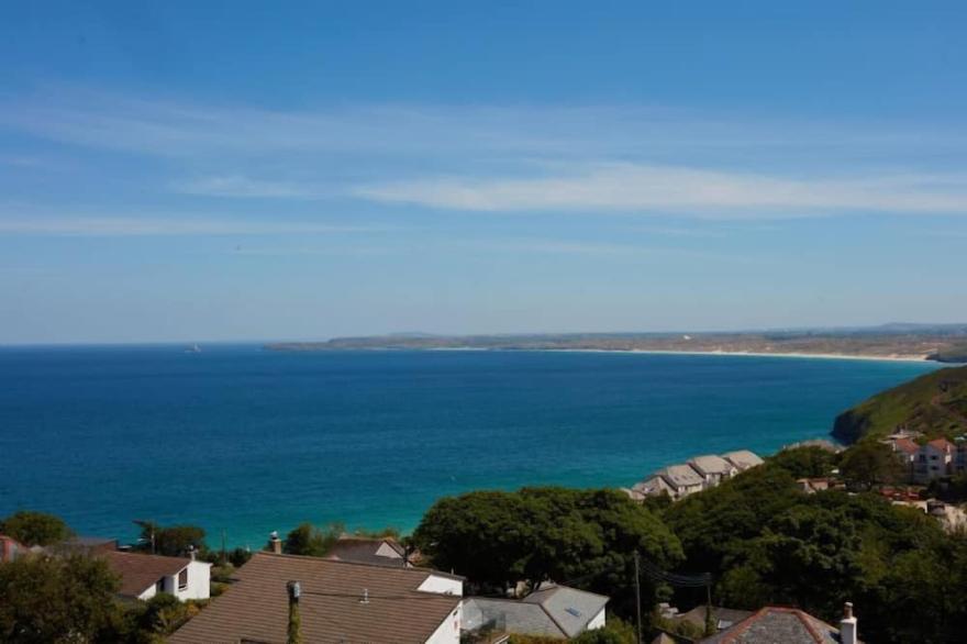 A luxury two bedroom apartment with breathtaking sea views across Carbis Bay.