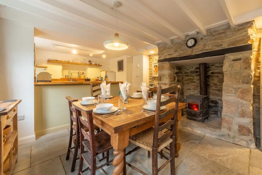 A beautiful holiday home effortlessly blending character and modern style.