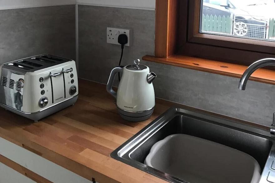Bungalow with sea-view, near small town of Thurso.