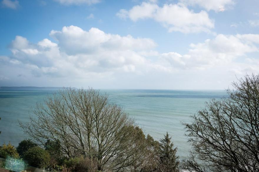 Large family home with lovely sea views.