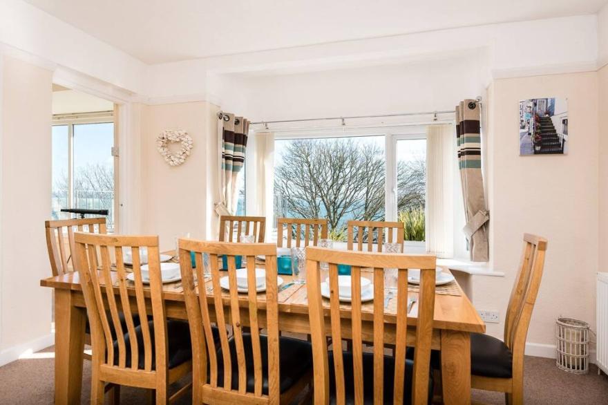 Large family home with lovely sea views.
