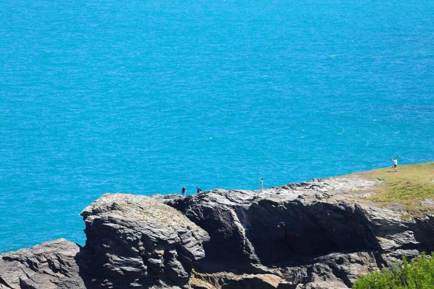 Cockleshell sea views to Tintagel Head and beyond