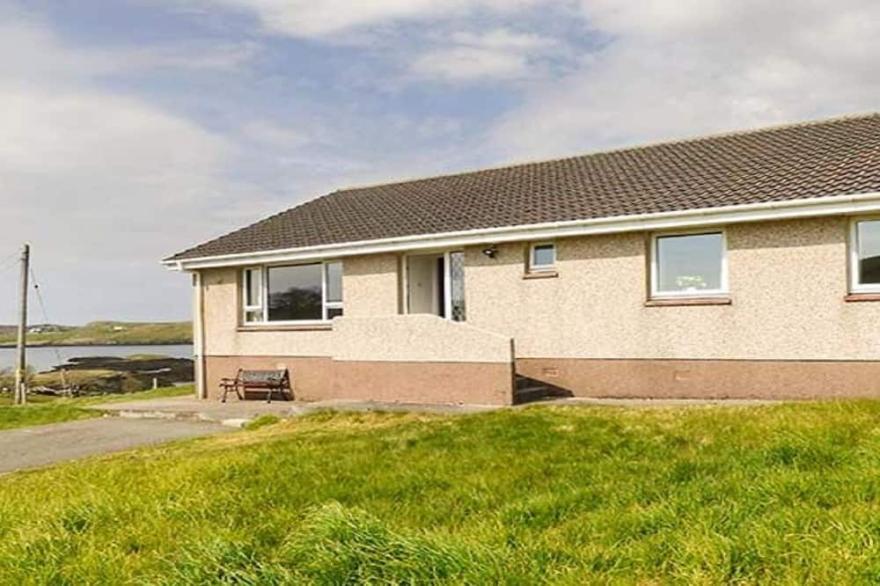 Idyllically located bungalow, beautiful view 20 mls from Stornoway Isle of Lewis