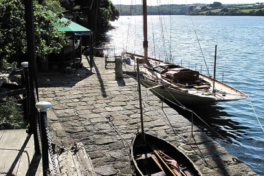 Tremerlin. Unique and Magnificently Situated 8 acre Waterside Artists' Retreat