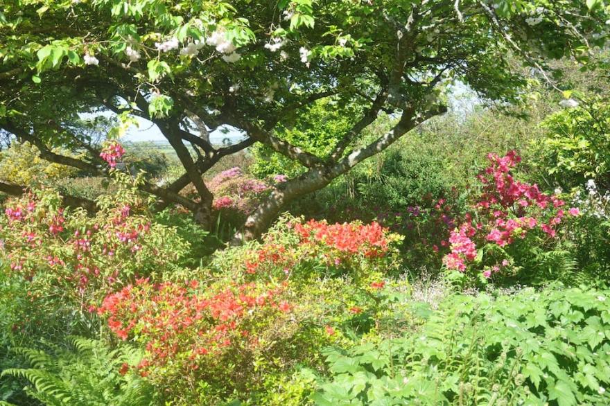 Set in gorgeous gardens & quiet countryside close to Mousehole and the sea