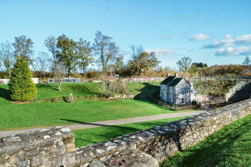 A canalside cottage, within Goytre Wharf on the Monmouthshire & Brecon Canal