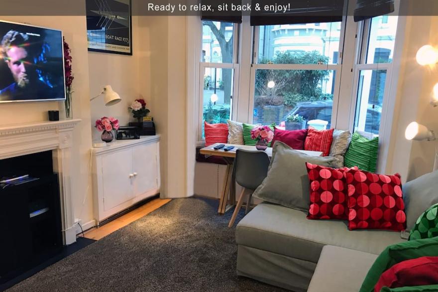 Stylish self contained patio Garden Apartment in London’s fashionable SW6,