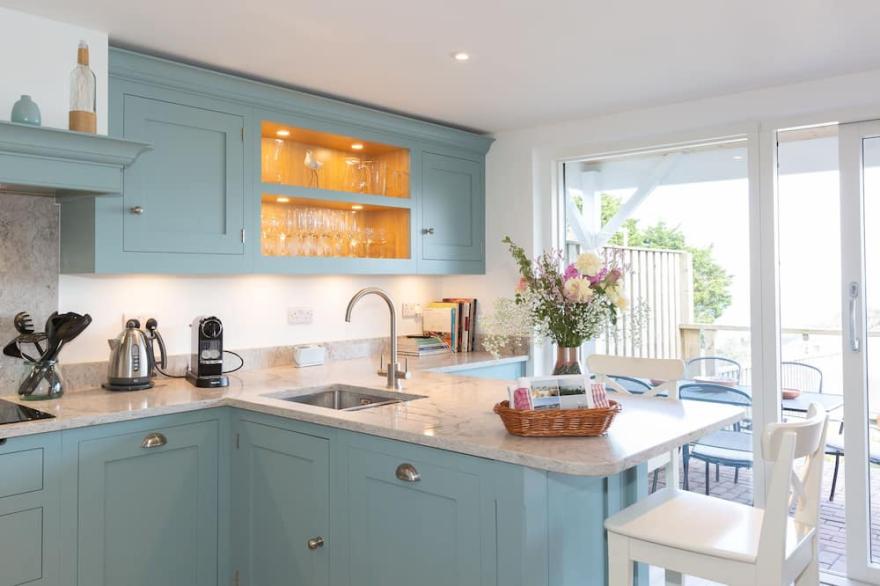 Panoramic views with parking.  Modern house and interior, refurbished in 2022!