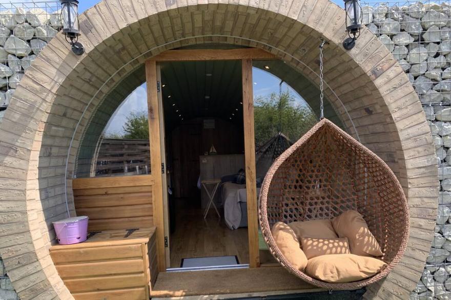 Winter escape luxury hobbit house with hot tub