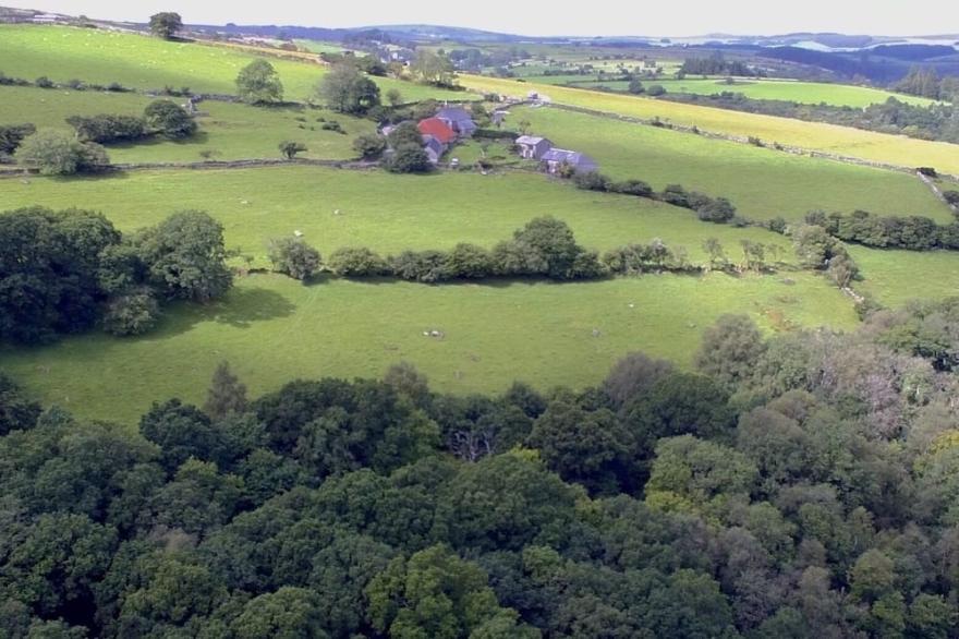 Secluded farmhouse – high on Dartmoor, with private access to the River Dart