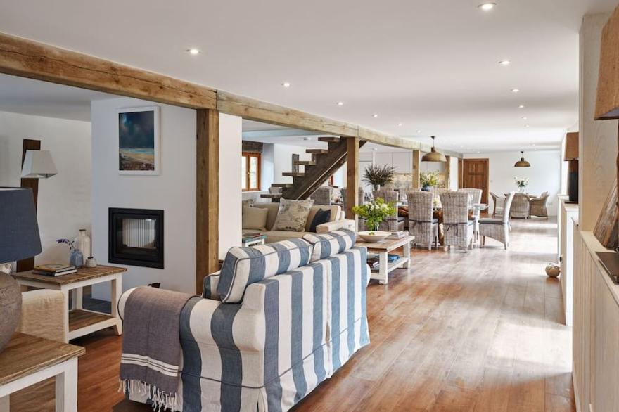 Stunning Barn Conversion with Indoor Pool, tranquil setting, coastal location.