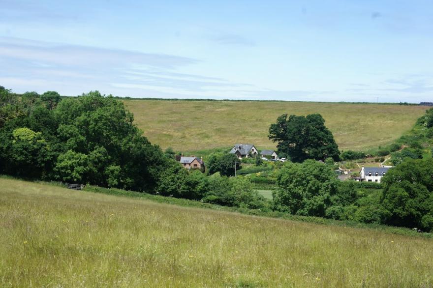 Family House in the country with lovely views and wood fired hot tub