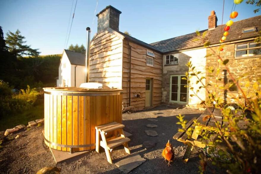 400 year old Welsh long house in its own grounds in stunning countryside