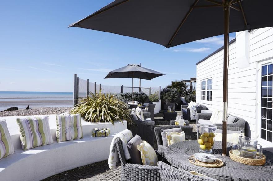 Large Beach Front Mansion with Sea Views, Gardens, Hot Tub, Featured on ITV1