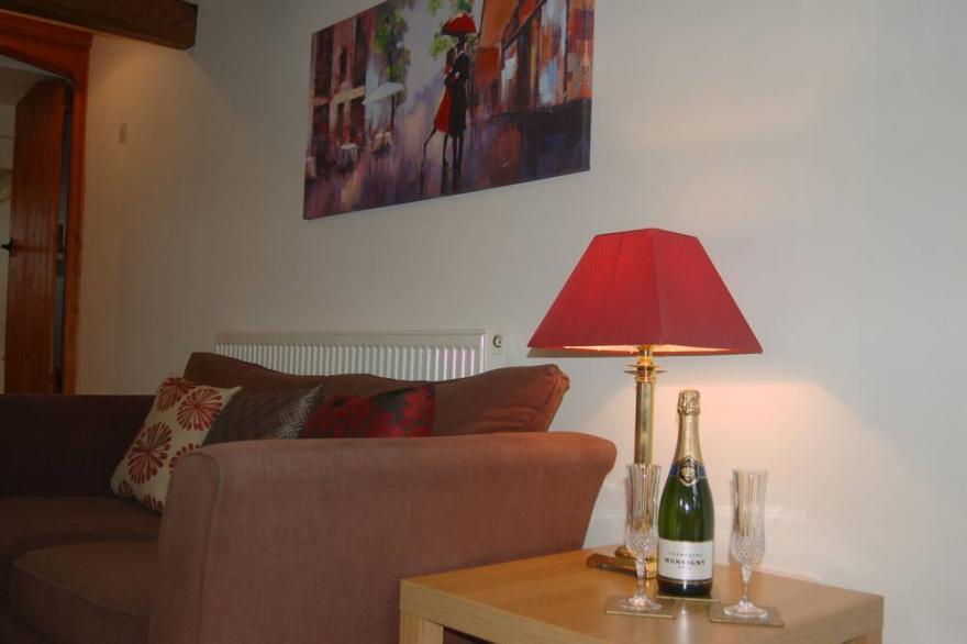 Romantic Cottage for two In Monyash. Exposed beams and logburning stove.