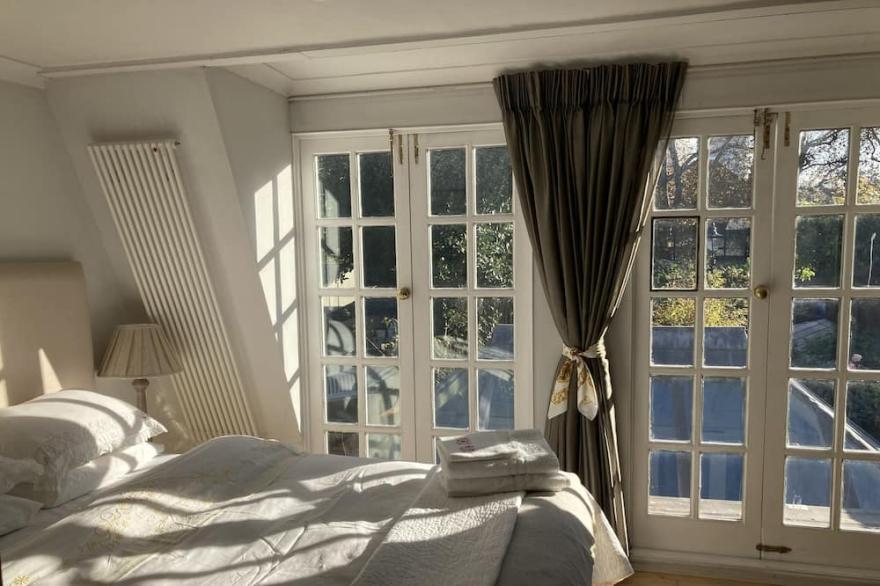Our house is furnished as a home, in a traditional English country house style.