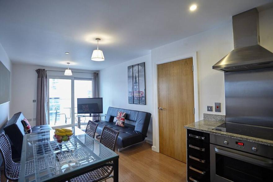 Modern two bedroom apartment near O2 and Excel Ref:077