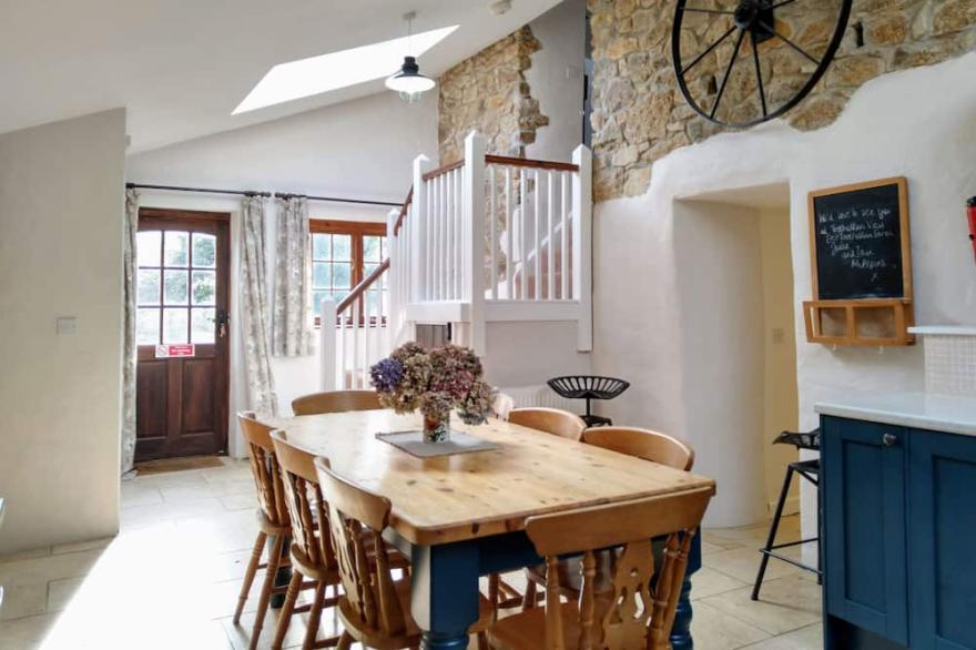 4 bedroom barn conversion on smallholding with alpacas, goats and pigs