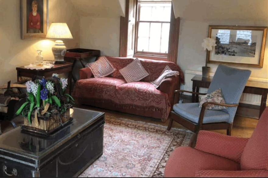 Wing Of Historic Luffness Castle. One twin and one single bedroom
