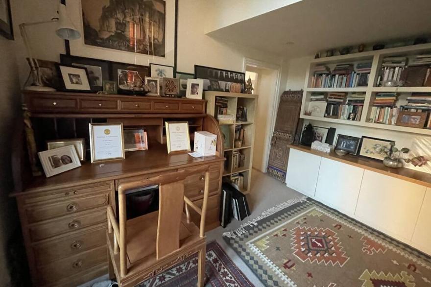 Stylish two-bedroom condo with free parking.