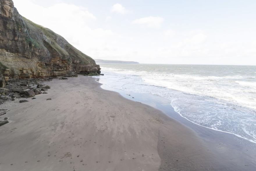 BEACHFRONT, pet friendly, country holiday cottage in Whitby