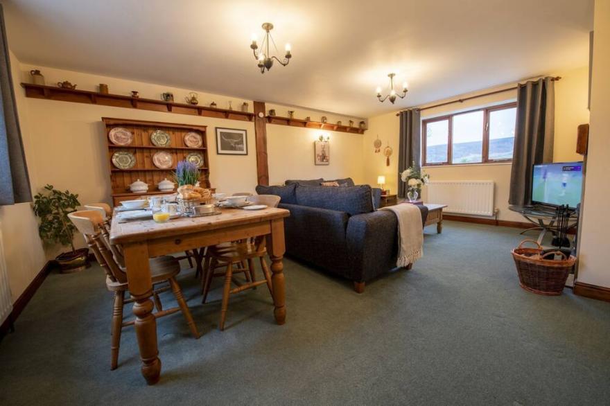 Stable Cottage is a cosy two story Yorkshire stone cottage which sleeps five guests. Ideal for famil