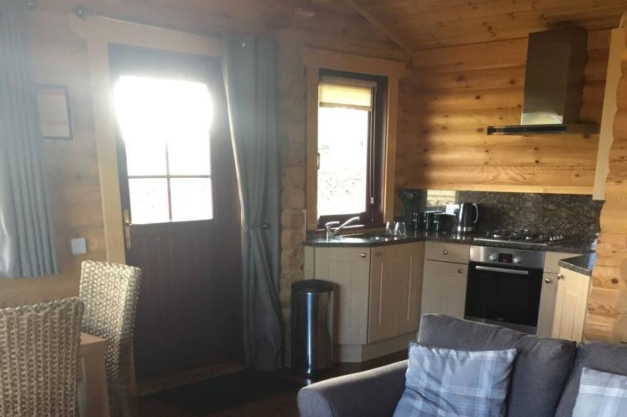 Pet friendly Log cabin with hot tub - Staward