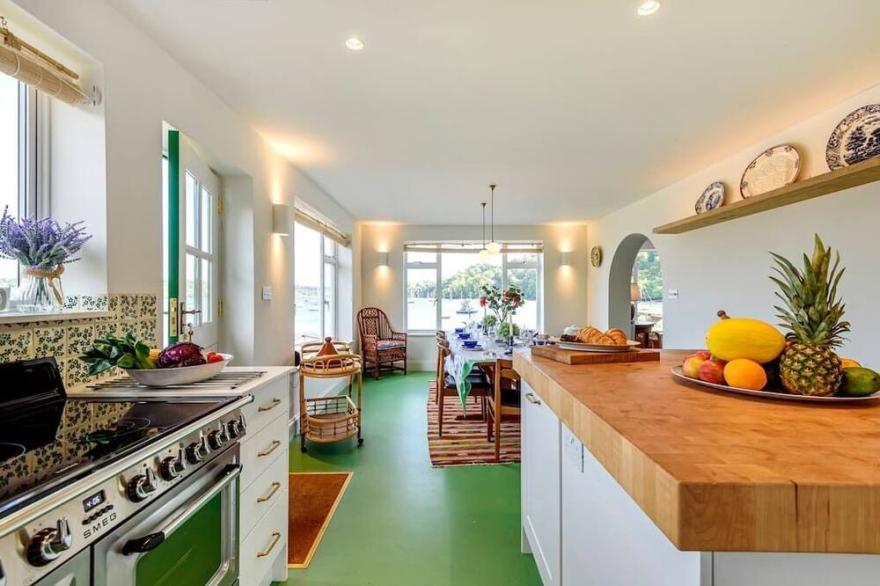 Unique Dittisham Waterside Home with pool