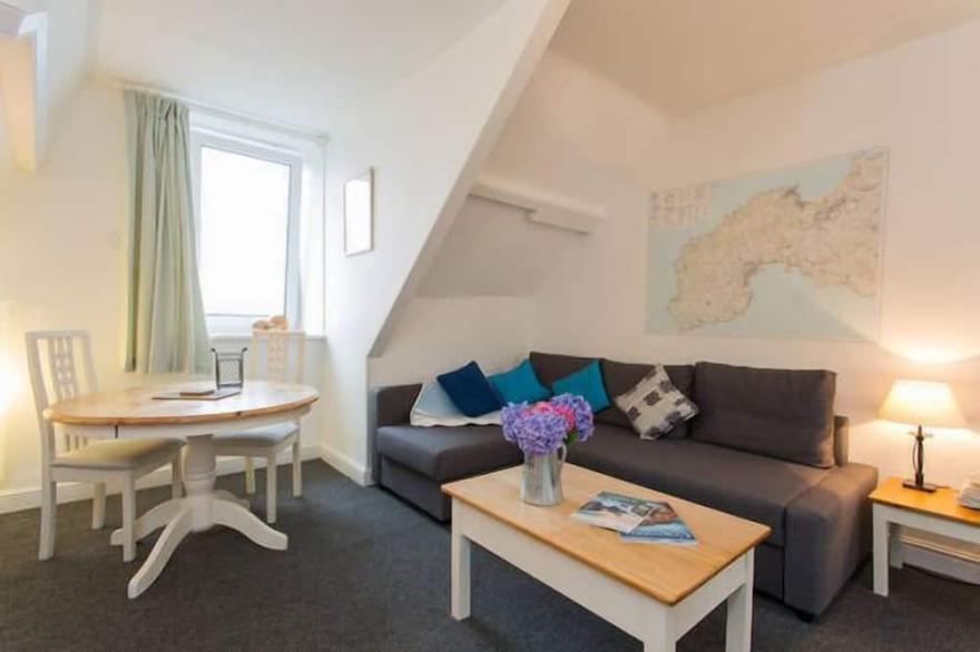 Beautiful views over Mounts Bay. Discounts for July and August. Enquire here.