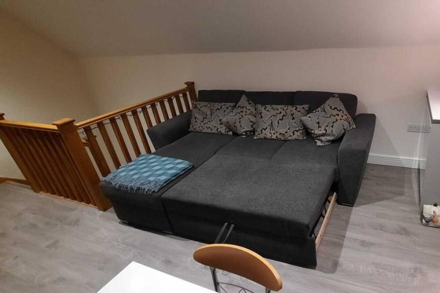 The Edge. Modern loft apartment in Yorkshire market town.