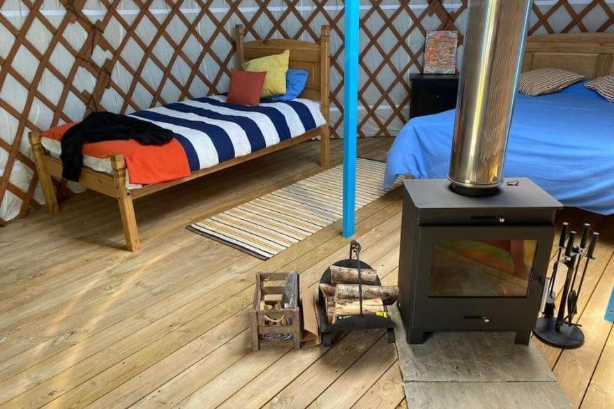 Turkey Dog - A luxury couples+ Yurt on a stunning historic estate near Newquay. Dog friendly