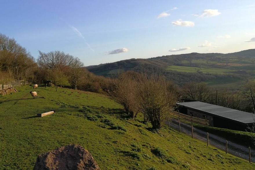 Barns on The Kymin, Monmouth. Rural location with lovely views. Sleeps 10/12