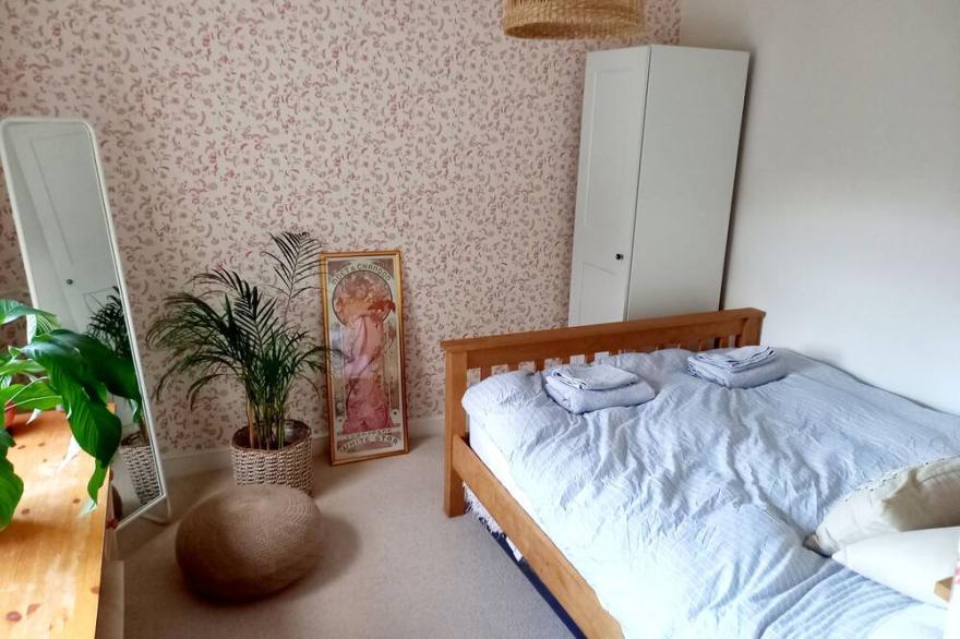 Cosy one bedroom London flat with Parking and house plants!