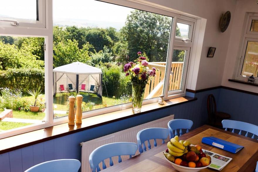 threegableswestwight.  Village house with stunning views