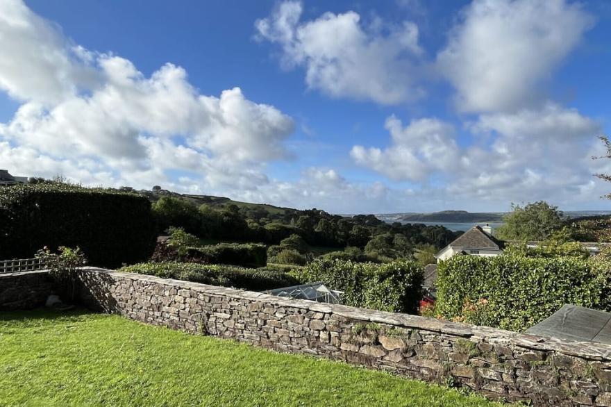Pentref is a detached house in St Just in Roseland with beautiful views
