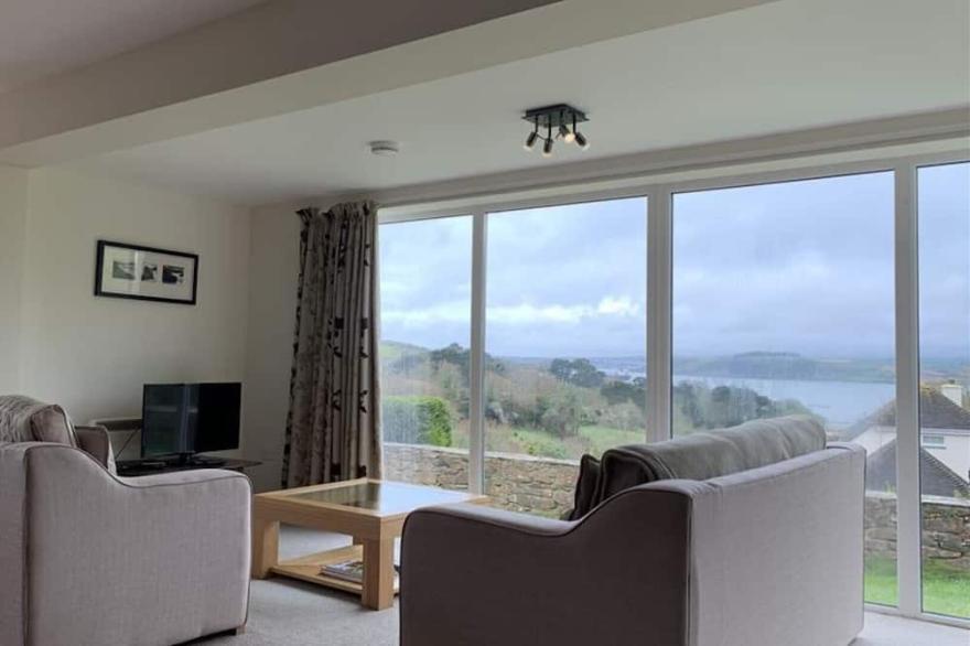 Pentref is a detached house in St Just in Roseland with beautiful views