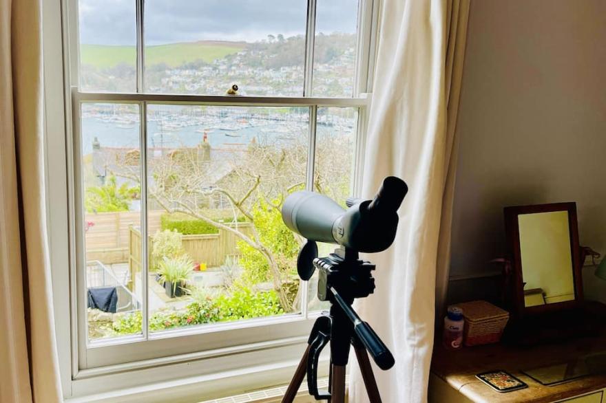 Elevated position, wonderful views over Dartmouth, beautiful garden
