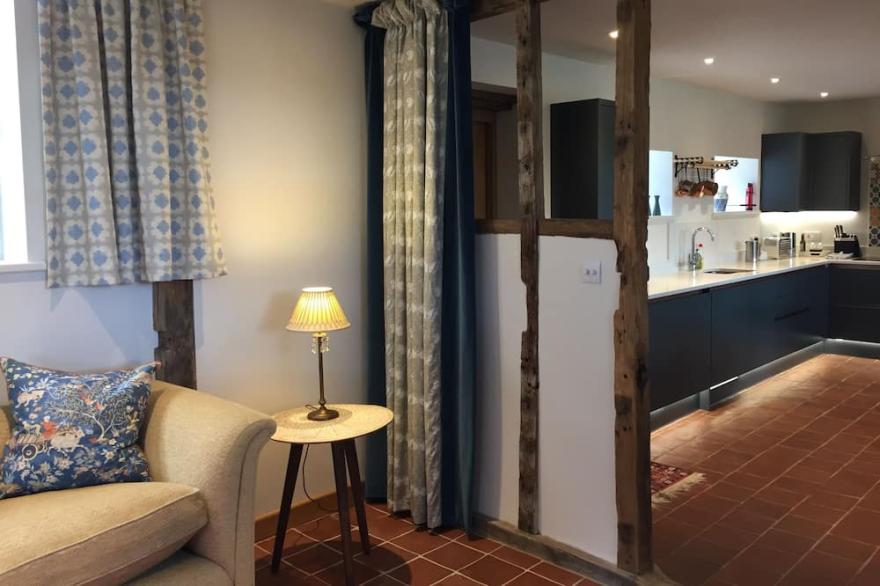 Sussex Barn in South Downs National Park, stunning rural location and design