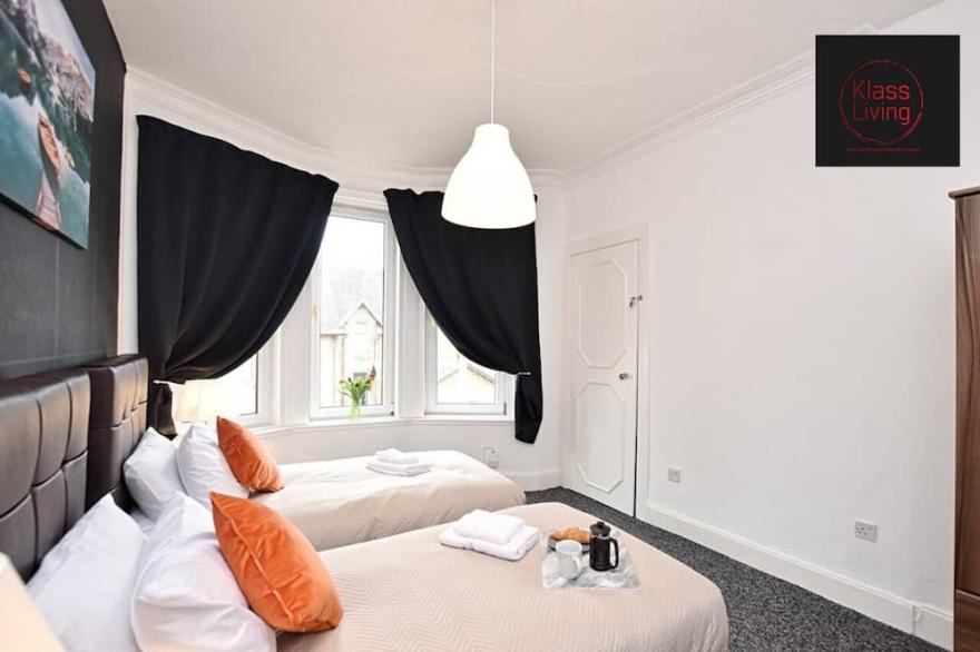 One Bedroom Apartment by Klass Living Coatbridge-Whifflet Park Apartment w/ Wifi